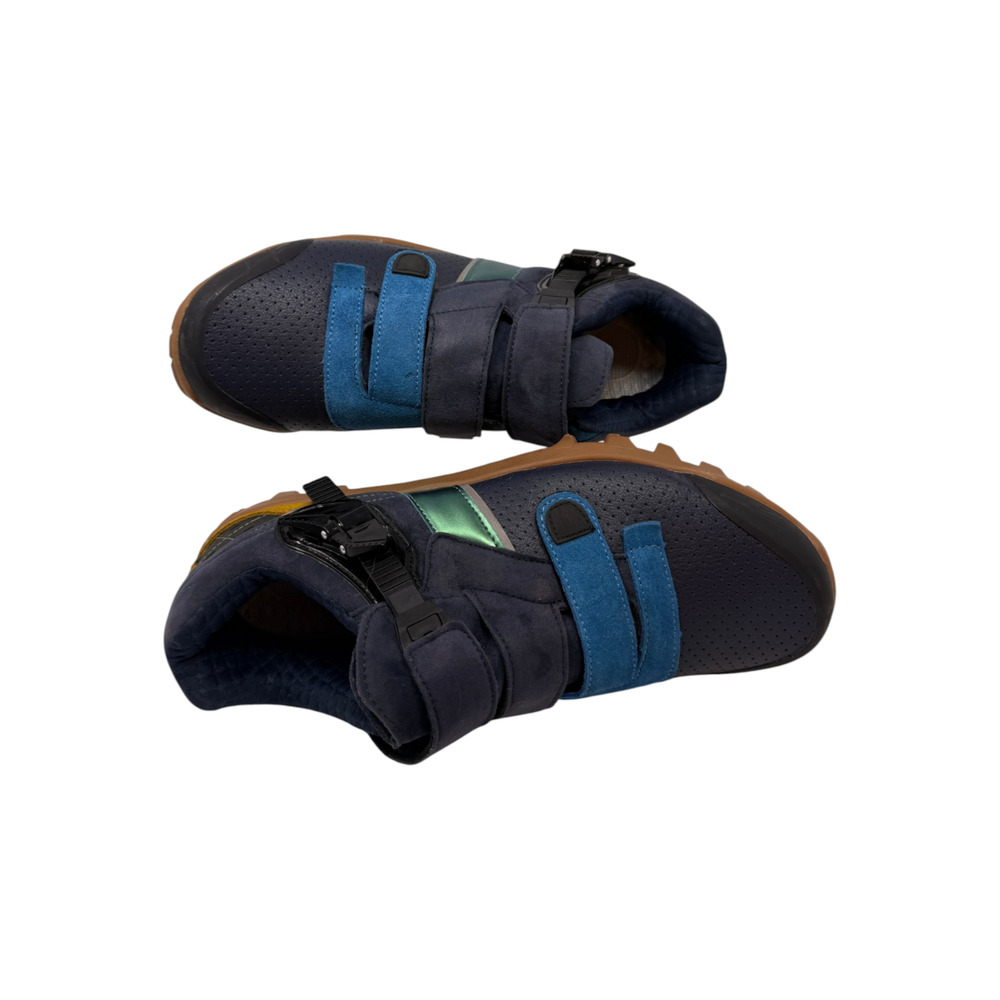 Vintage Shimano Ratchet MTB Mountain Bike Shoes 42 Men 9 Women 11 Navy Blue Grey - Picture 6 of 11
